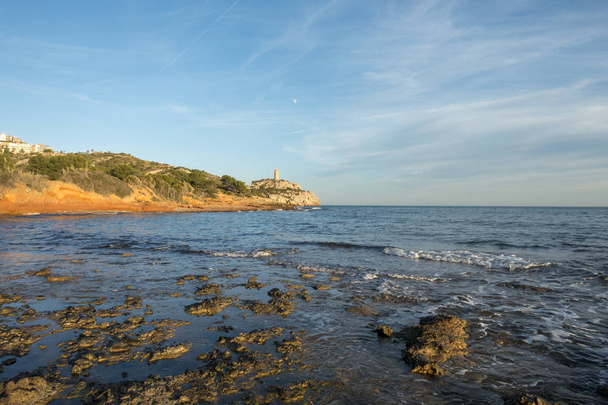Západ slunce na pobřeží renega Oropesa del Mar, Španělsko - Fotografie, Obrázek