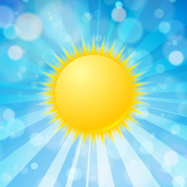 иконка горячего солнца, вектор, иллюстрация
 - Вектор,изображение