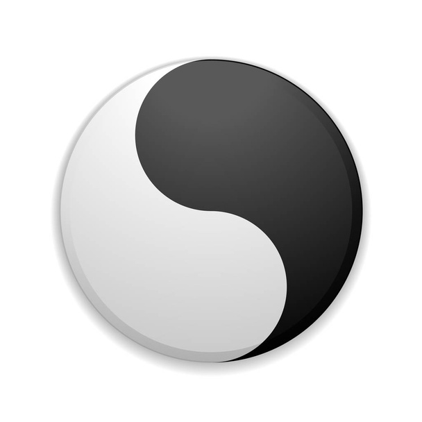  taoïste Yin yang symbole d'harmonie et d'équilibre isolé sur fond blanc, vecteur, illustration
 - Vecteur, image