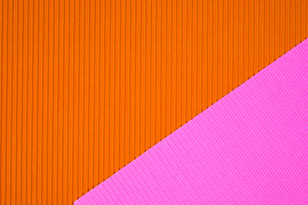 Pink and orange corrugated paper texture, use for background. vivid colour with copy space for add text or object. - Photo, image