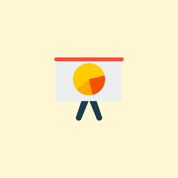 Chart icon flat element. Vector illustration of chart icon flat isolated on clean background for your web mobile app logo design. - Διάνυσμα, εικόνα