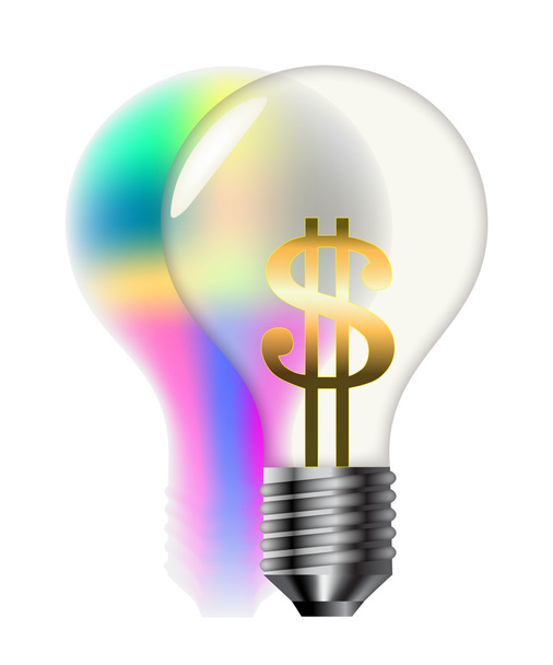 Ampoule d'économie d'argent
 - Vecteur, image