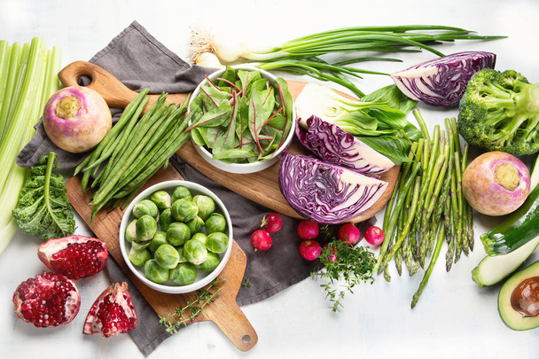 Still life of seasonal vegetables for healthy cooking. - Fotó, kép