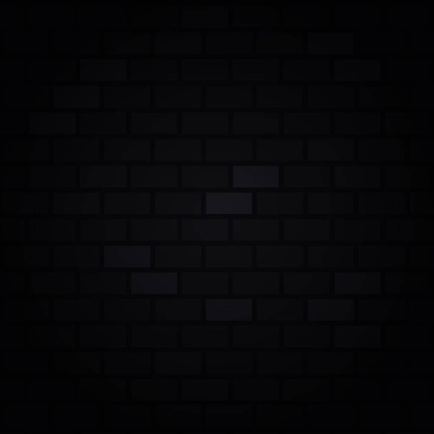 Donkere bakstenen muur achtergrond. Zwarte en grijze kleur - Vector, afbeelding