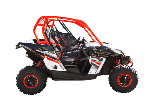 ATV quad bike or buggy car isolated on white background with clipping path. - Photo, Image