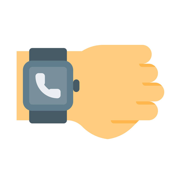Smartwatch-Anrufbenachrichtigungssymbol, einfache Vektorillustration - Vektor, Bild
