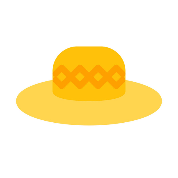 Straw Hat icon, simple vector illustration - Vector, Image