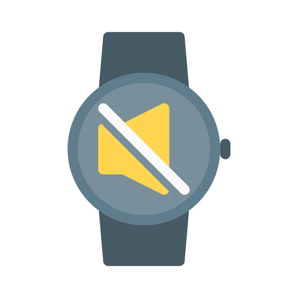 Smartwatch Mute Ícone de função, ilustração vetorial simples
 - Vetor, Imagem