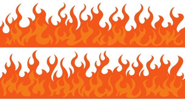 Fuego marco de llama bordes - Vector, Imagen
