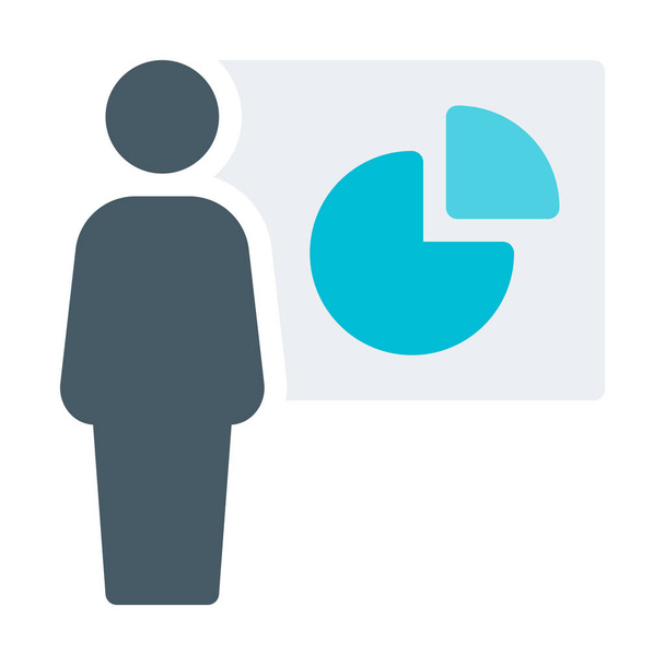 Pie Chart Presentation icon, simple vector illustration - Vector, Image
