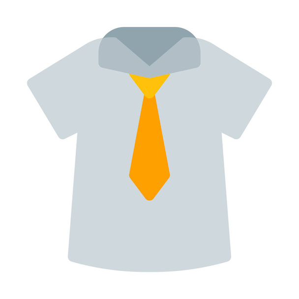 T-Shirt with Tie icon, simple vector illustration - Vector, Imagen