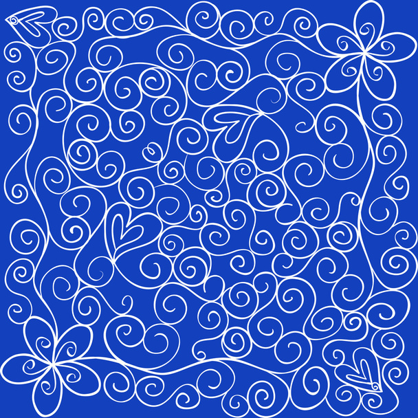 Floral swirls background - Vector, Image