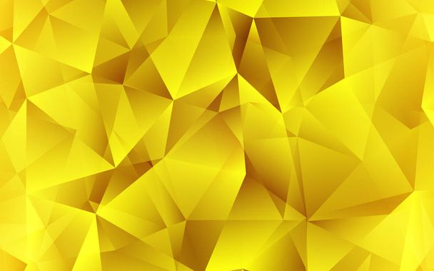 Tmavě žlutá vektor textury v trojúhelníkové stylu. Ilustrace se sadou barevné trojúhelníky. Chytrý design pro váš inzerát firmy. - Vektor, obrázek