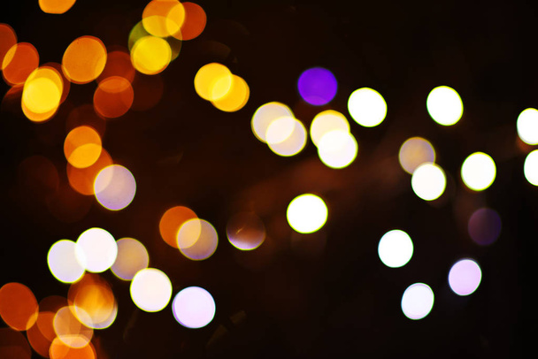 Christmas and Happy new year on blurred bokeh banner background - Fotó, kép