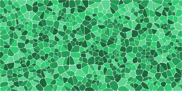 ステンド グラス カラフルなボロノイ フィレット、抽象的なベクトルを持つ。不規則なセルは背景パターンです。2 d の幾何学的図形のグリッド。縦横比 2:1 - ベクター画像