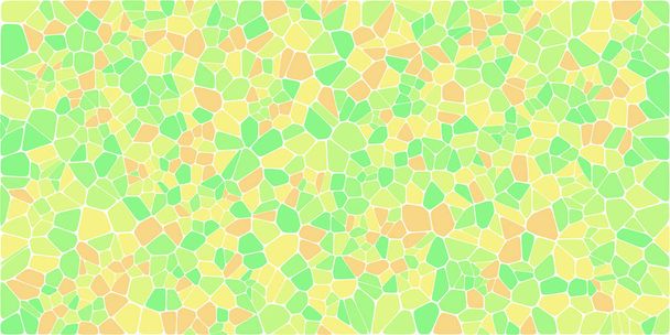 Vitrážové barevné voronoi s plátkem, abstraktní vektor. Nepravidelné buňky vzorku pozadí. 2D geometrické tvary mřížky. Poměr stran 2:1 - Vektor, obrázek