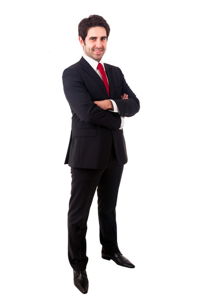 young business man full body isolated on white background - Fotografie, Obrázek