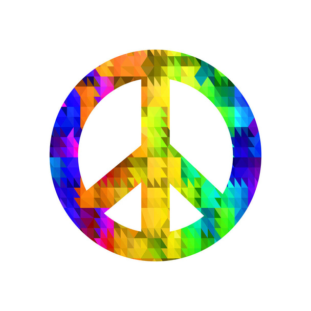 Signe pacifiste coloré isolé sur fond blanc - Photo, image