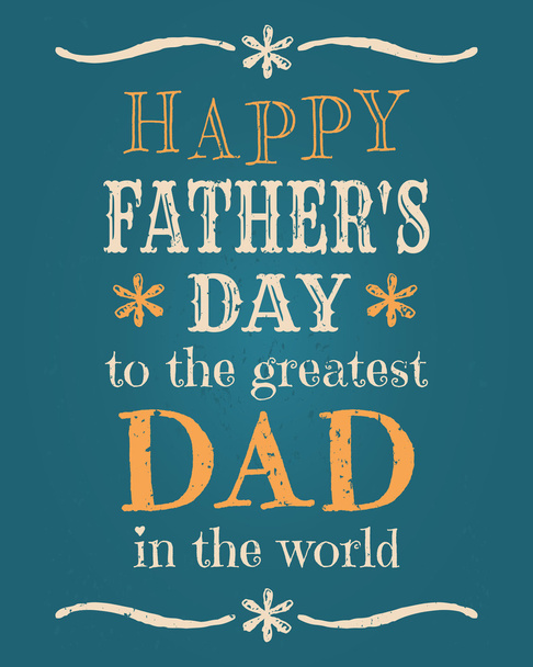 Father's Day Card - Vetor, Imagem