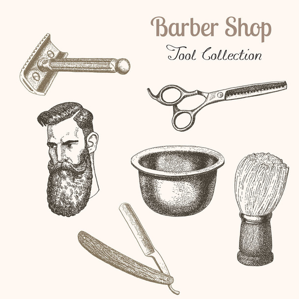 Barber shop tools collection vector illustration  - Vektori, kuva