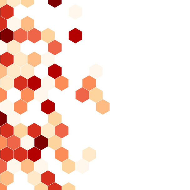 Motif granuleux composé d'hexagones colorés. Fond vecteur en nid d'abeille. L'abstraction géométrique isométrique. Rapport des aspects 1 : 1
 - Vecteur, image