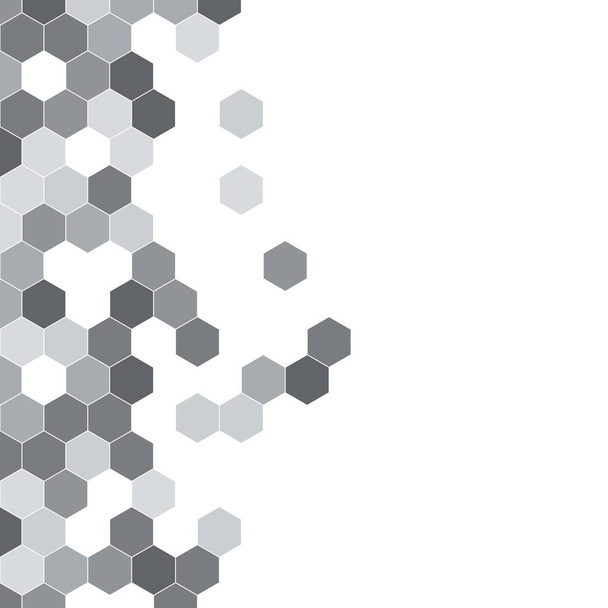 Сірий візерунок, що складається з гексагонів барвистого кольору. Векторний фон медоносця. Ізометрична геометрія абстракція. Співвідношення сторін 1: 1
 - Вектор, зображення