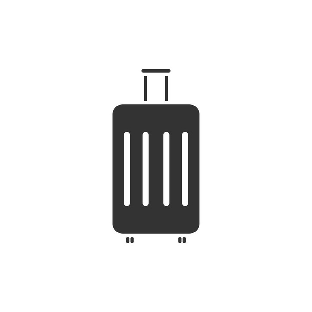 Koffer. schwarzes Symbol flach auf weißem Hintergrund - Vektor, Bild