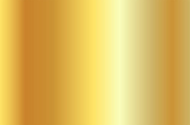 realistische Goldgradienten-Textur. goldglänzende Metallfolie. Vektorillustration - Vektor, Bild