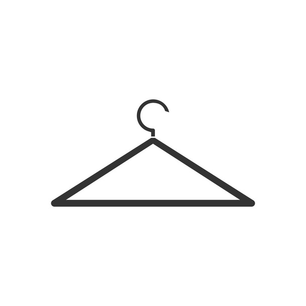 Hanger. Zwarte pictogram plat op witte achtergrond - Vector, afbeelding