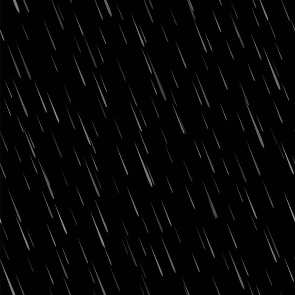 Seamless Rain Drops Pattern on Black Background - Photo, Image