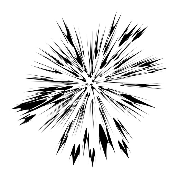 Explodovat Flash, Cartoon Explosion, Star Burst Izolované na bílém pozadí - Fotografie, Obrázek