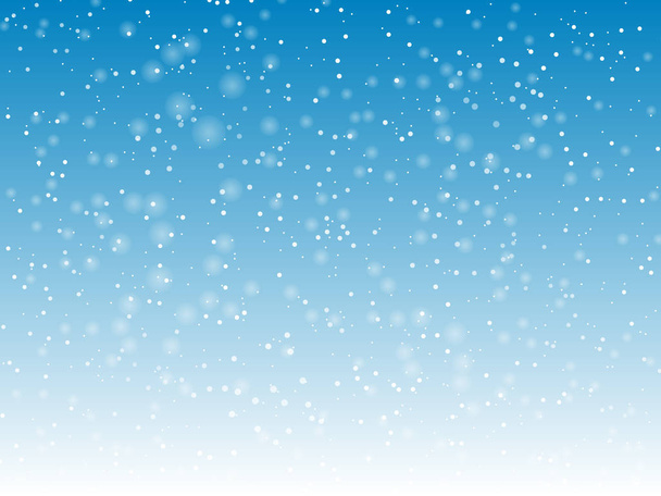 Falling snow background. Holiday landscape with snowfall. Vector illustration. Winter snowing sky. Eps 10. - Vector, Image