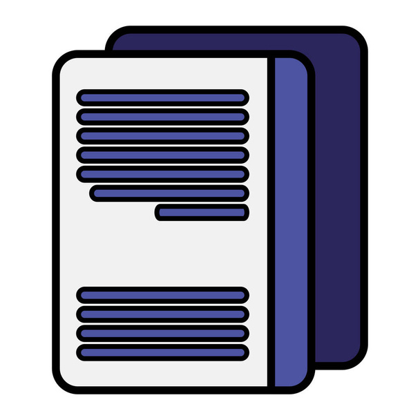 documentos papel aislado icono
 - Vector, imagen