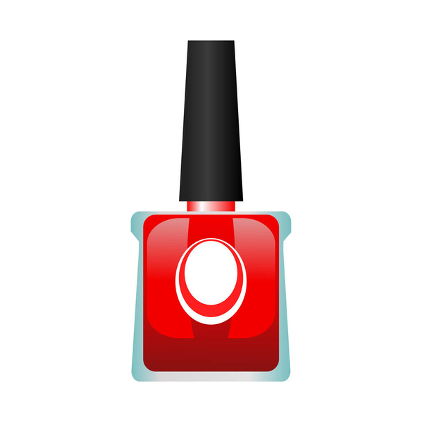 Punainen kynsilakka pullo eristetty valkoisella taustalla - Valokuva, kuva