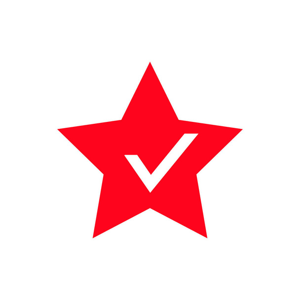 red classic star icon with verges. vector illustration. eps 10. - Vector, Image