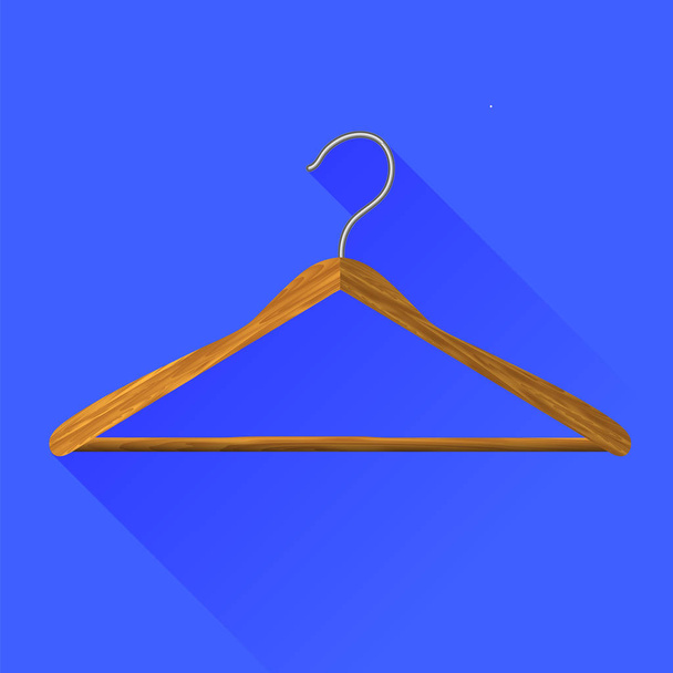 Kleiderbügel-Symbol isoliert auf blauem Hintergrund. langer Schatten - Foto, Bild