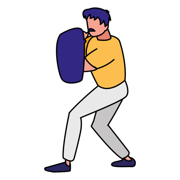 boksz edző avatar karakter - Vektor, kép