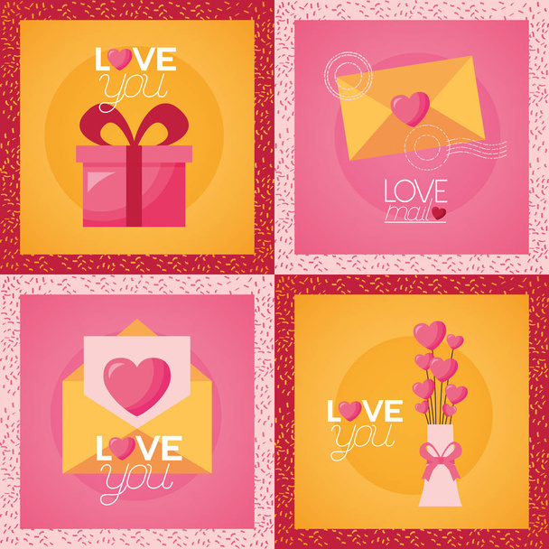 valentine day card - Vector, imagen