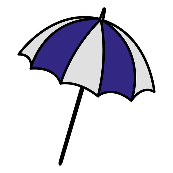 plage parasol icône isolée
 - Vecteur, image