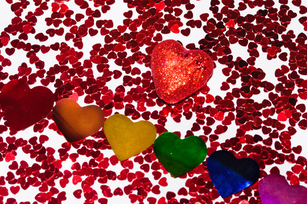 fondo día de San Valentín con el concepto de amor corazones
 - Foto, Imagen