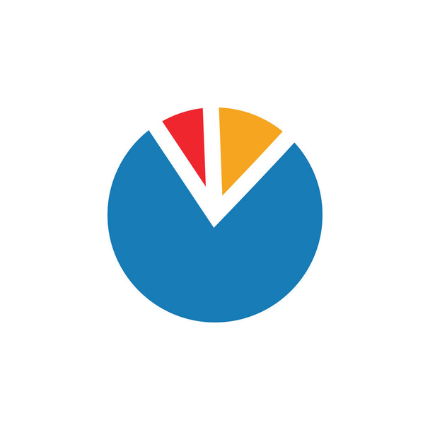 Diagrama de pastel icono gráfico plantilla de diseño ilustración
 - Vector, imagen