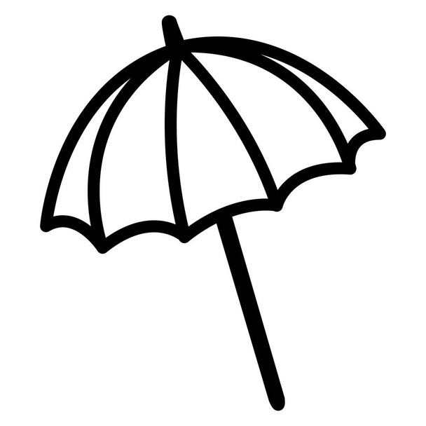 şemsiye beach izole simgesi - Vektör, Görsel