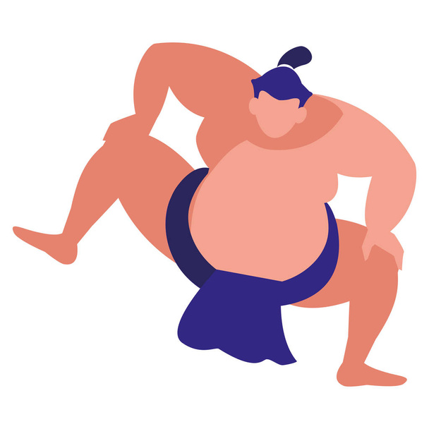 sumo wrestler design - Vector, Image