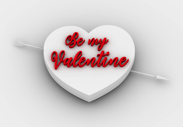 Be my valentine, 3D text rendering
 - Фото, изображение