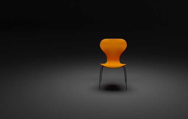 silla solitaria en la oscuridad
 - Foto, imagen