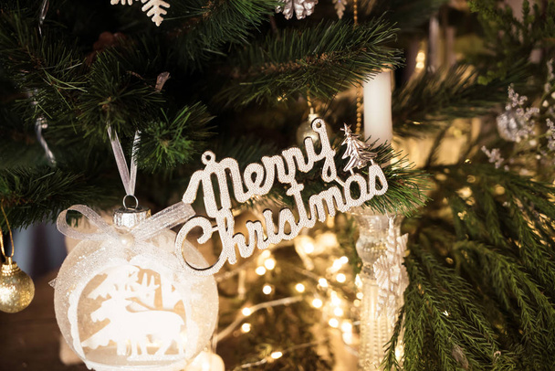 Merry Christmas and Happy Holidays decorations set - Foto, afbeelding