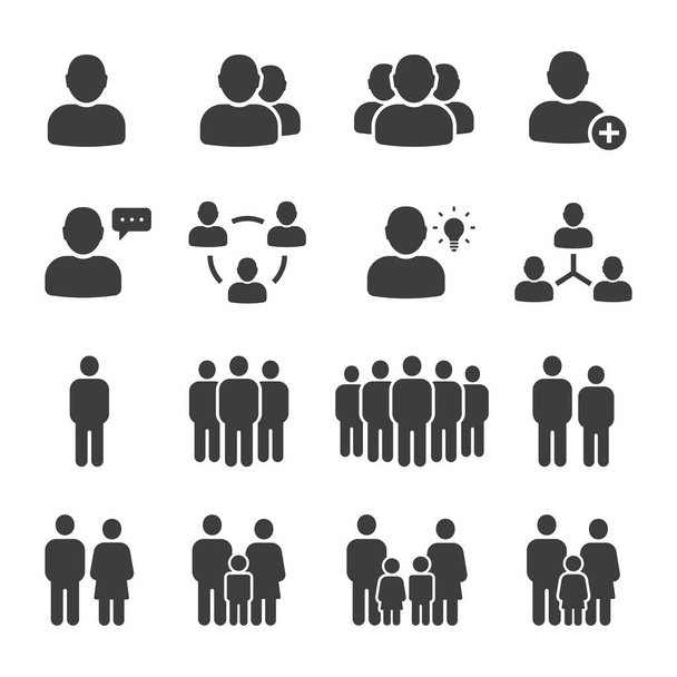  vector business and public people  icon set - Vector, Image