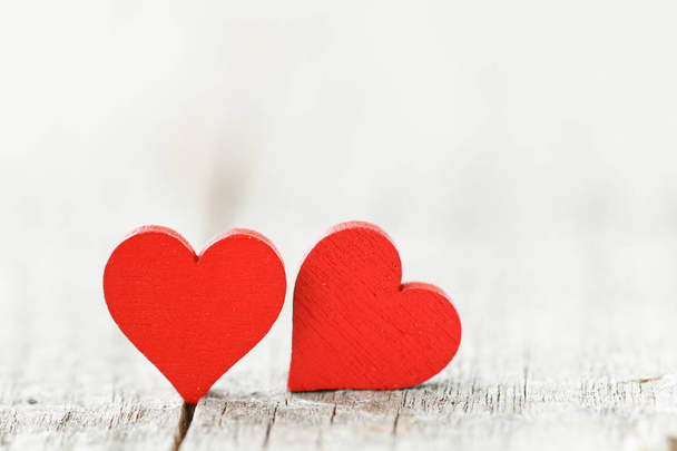 Red hearts Valentine`s day background - Фото, изображение