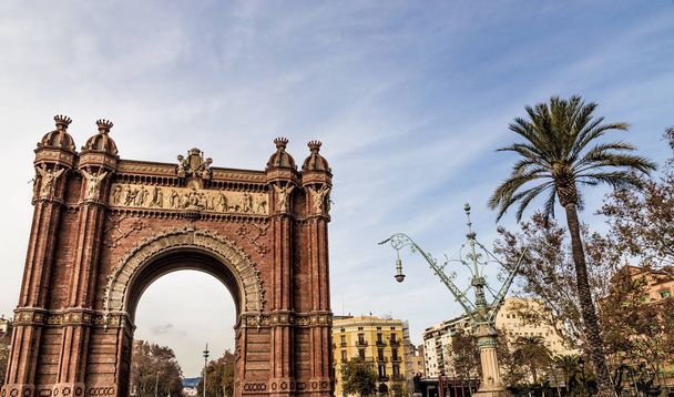 Arc de Triomf Barcelona Spain Europe. - Фото, изображение