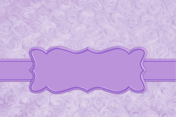 Bleke paarse roos pluche stof achtergrond met lint te voorzien van kopie-ruimte voor uw bericht - Foto, afbeelding